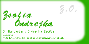 zsofia ondrejka business card